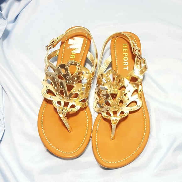 Report Lysa Gold Gladiator Sandal Size 7